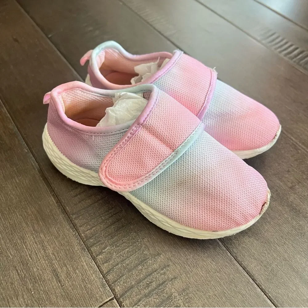 Carter’s Lorena Sneakers Pink Purple Ombré Slip on Pull On Toddler Girls 10